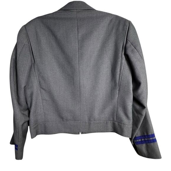 Vtg 70s Greyhound Bus Drivers Howard Uniform Wool ZipUp Jacket Gray Blue Costume - Picture 3 of 16